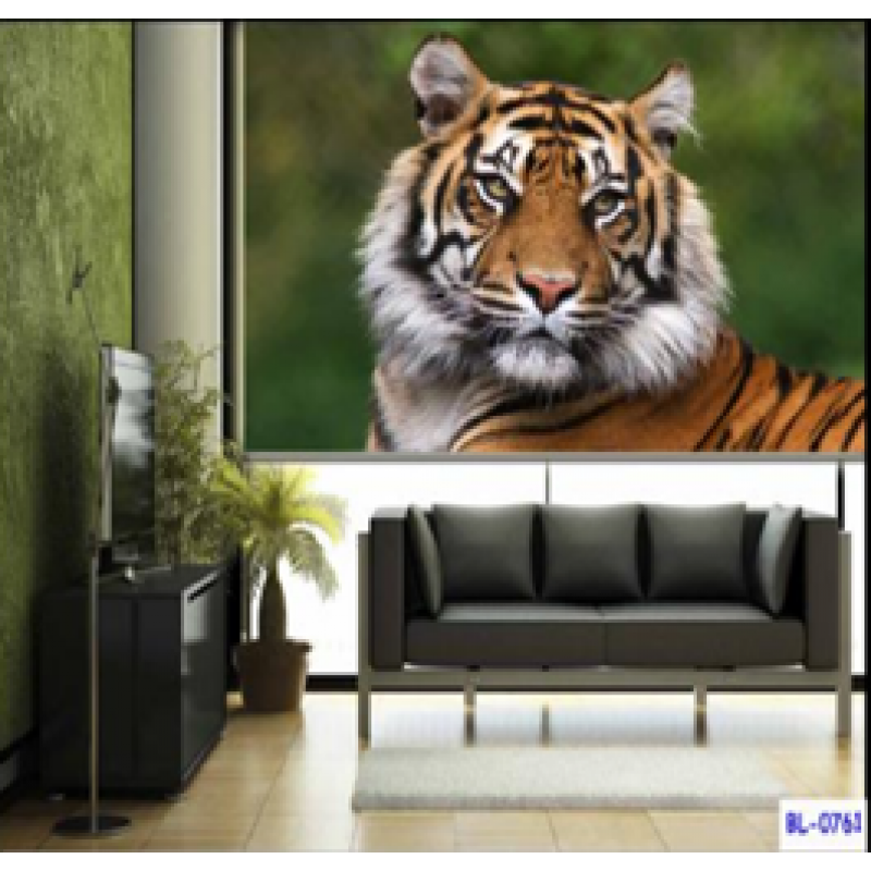 Animal Print Blinds Tiger Wall Design